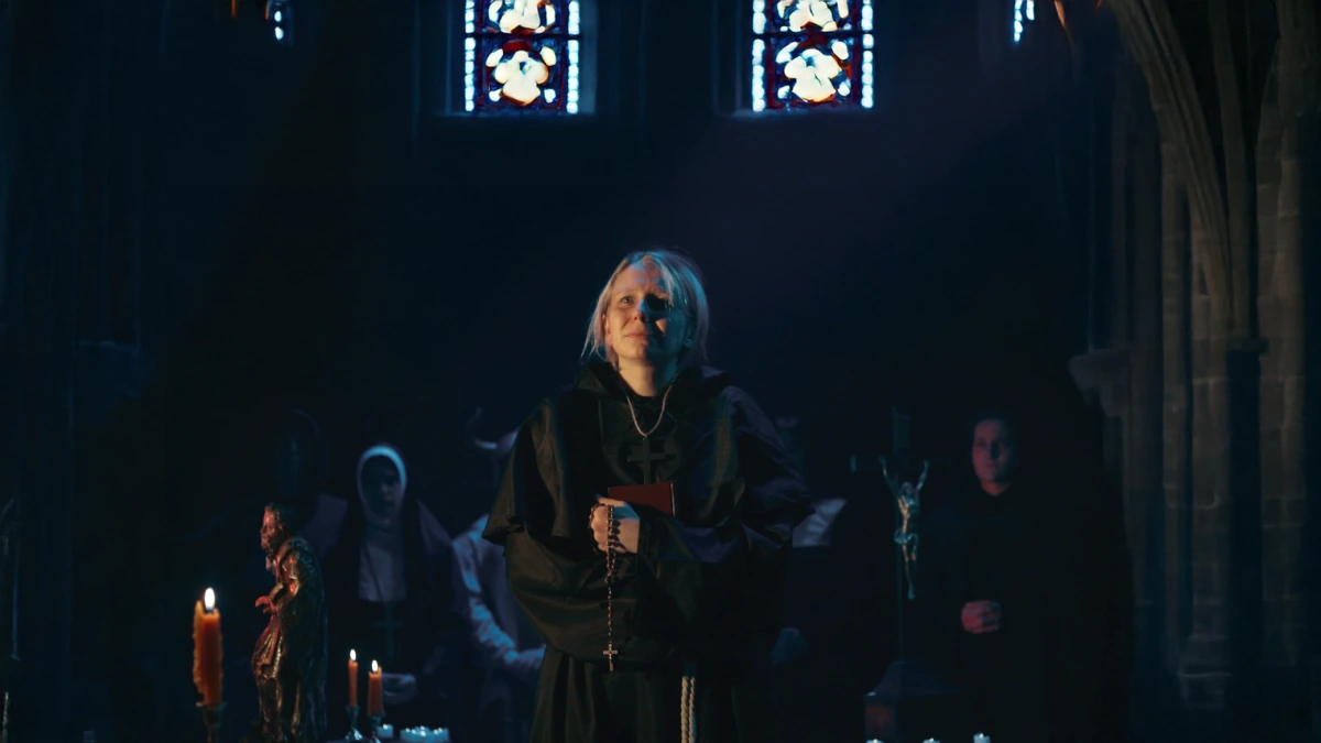 Escena de época interpretada ante la cámara